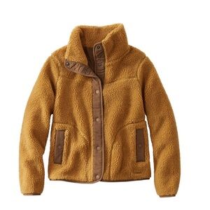 L.L. Bean Teddy Sherpa Jacket in Antique Gold